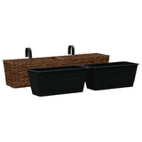 Vidaxl Planters 2 St Waterhyacint Brown