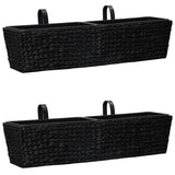 Jardinières vidaxl 2 ST Waterhyacint noir