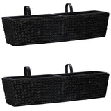 Vidaxl Planters 2 St Waterhyacint Black