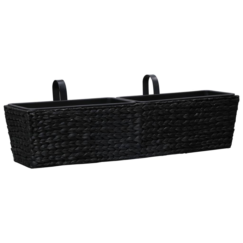 Vidaxl Planters 2 St Waterhyacint Black