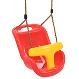 Vidaxl Baby Swing With Safety Belt PP Red