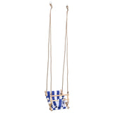 Vidaxl Baby Swing avec ceinture de sécurité Coton Bleu
