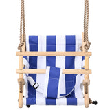 Vidaxl Baby Swing avec ceinture de sécurité Coton Bleu