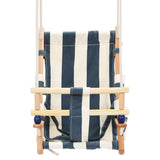 Vidaxl Baby Swing with Safety Belt Cotton Wood Blue