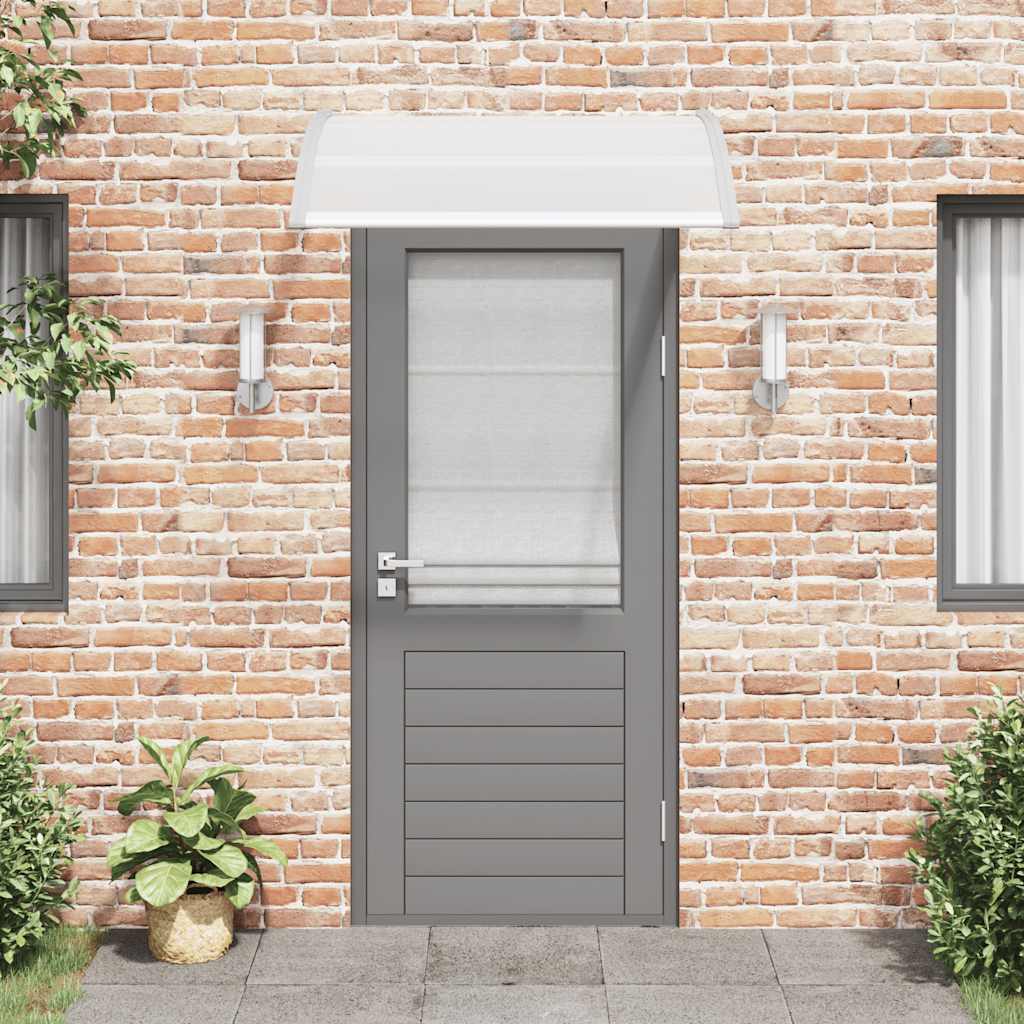 Vidaxl Door Canopy 120x100 cm PC Gray