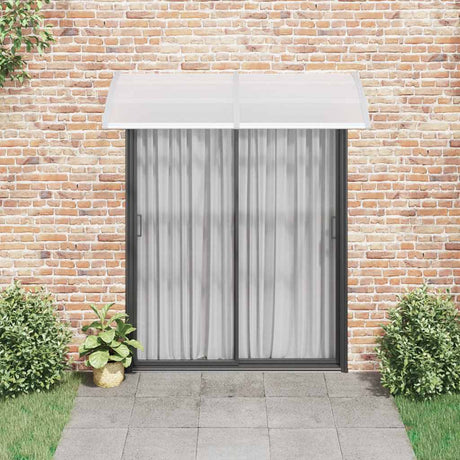 Vidaxl Door auvent 200x100 cm pc gris