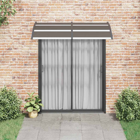 Vidaxl Door Canopy 200x100 cm pc noir
