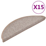 Vidaxl 15 esteras de pedal 56x17x3 cm marrón claro