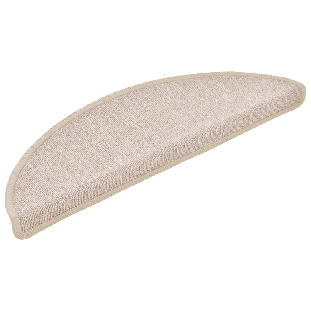 Mattes d'escalier Vidaxl 15 st 56x17x3 cm Hémisphère Taupe