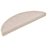 Mattes d'escalier Vidaxl 15 st 56x17x3 cm Hémisphère Taupe