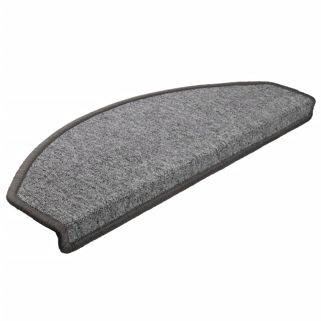 Mattes d'escalier Vidaxl 15 st 65x24x4 cm Hémisphère gris foncé grand