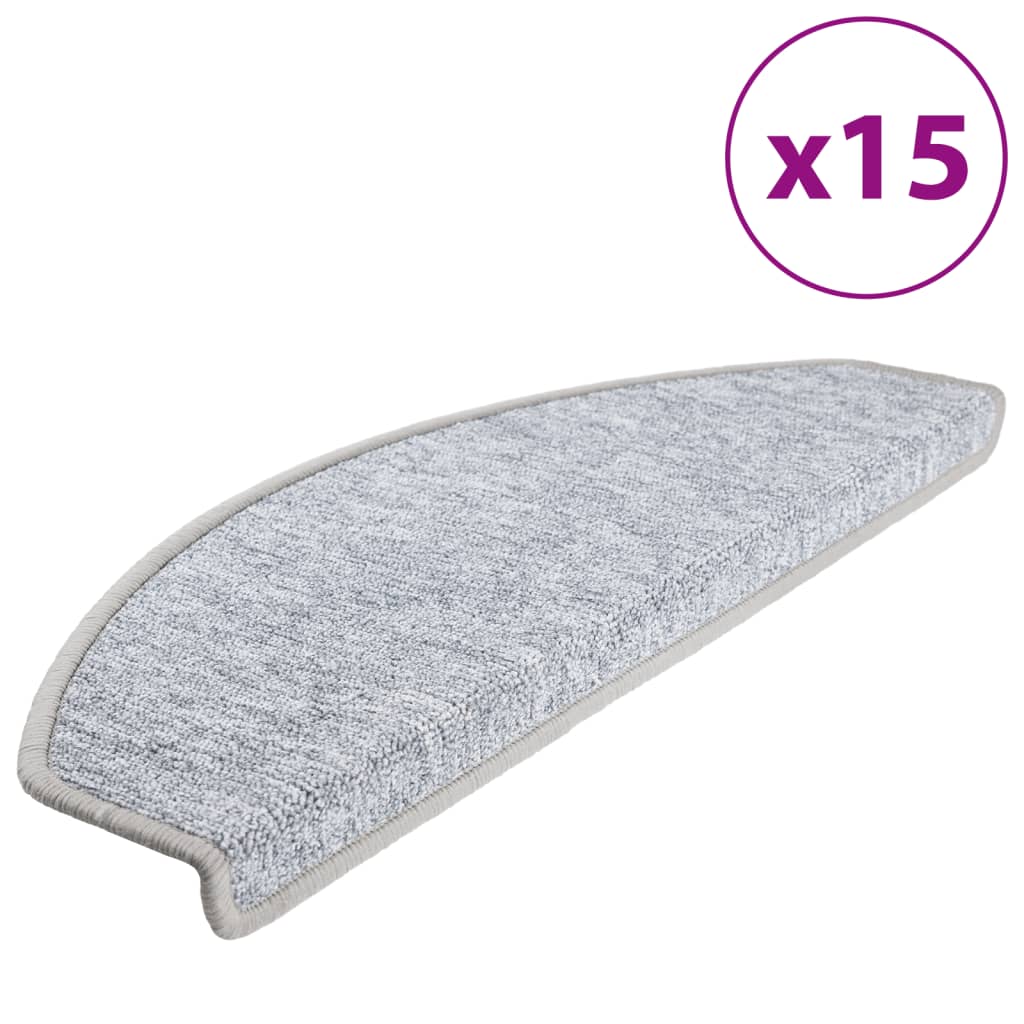 Vidaxl 15 Stuses 65x24x4 cm gris claro