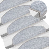 Vidaxl 15 Stuses 65x24x4 cm gris claro