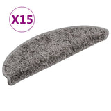 Mattes d'escalier vidaxl 15 st 56x17x3 cm gris