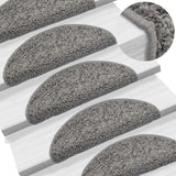 Mattes d'escalier vidaxl 15 st 56x17x3 cm gris
