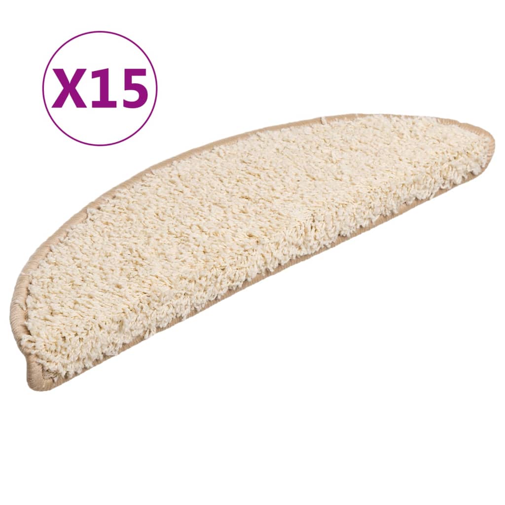 Mattes d'escalier Vidaxl 15 ST 56X17X3 CM CRAME -COLORED