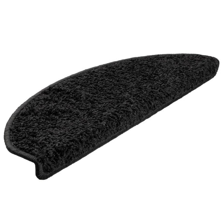 Vidaxl Mat à escalier 15 st 65x21x4 cm noir