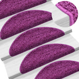 Vidaxl Stair Mats 15 St 65x21x4 cm Violet