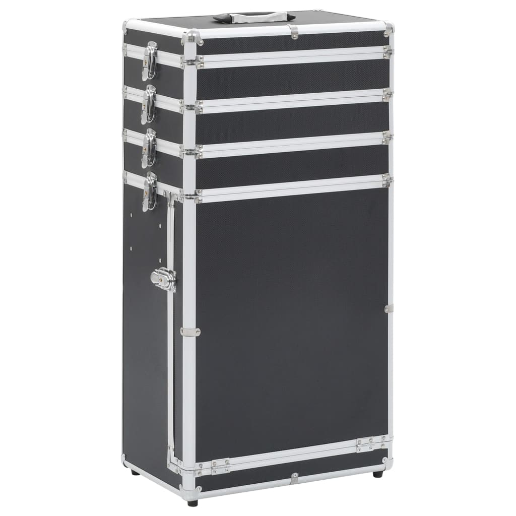 Vidaxl Make-up Trolley Aluminium Schwarz