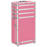 Vidaxl Makeup chariot en aluminium rose