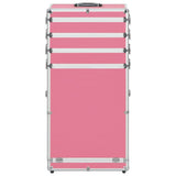 Vidaxl makeup trolley aluminum pink