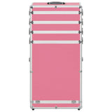 Vidaxl Makeup chariot en aluminium rose
