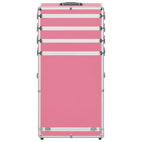 Vidaxl Makeup chariot en aluminium rose