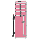 Vidaxl makeup trolley aluminum pink