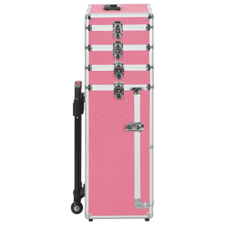 Vidaxl Makeup chariot en aluminium rose