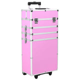Vidaxl Makeup chariot en aluminium rose