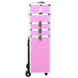 Vidaxl Makeup chariot en aluminium rose
