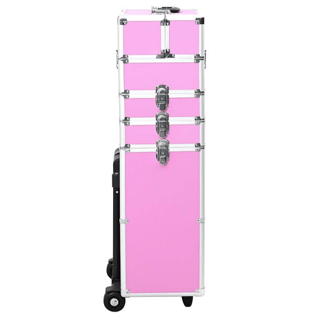 Vidaxl Makeup chariot en aluminium rose