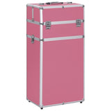 Vidaxl Makeup chariot en aluminium rose