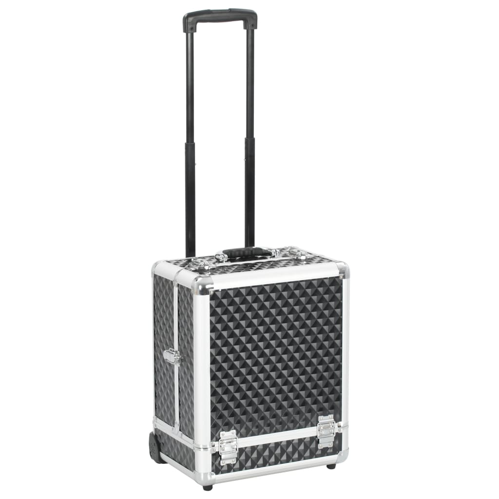 Vidaxl Magno Trolley 35x29x45 cm de aluminio negro