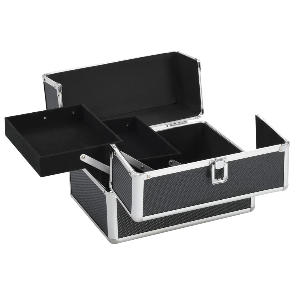 Vidaxx trousse de maquillage 22x30x21 cm aluminium noir
