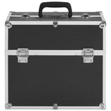 Vidaxl makeup suitcase 37x24x35 cm aluminum black