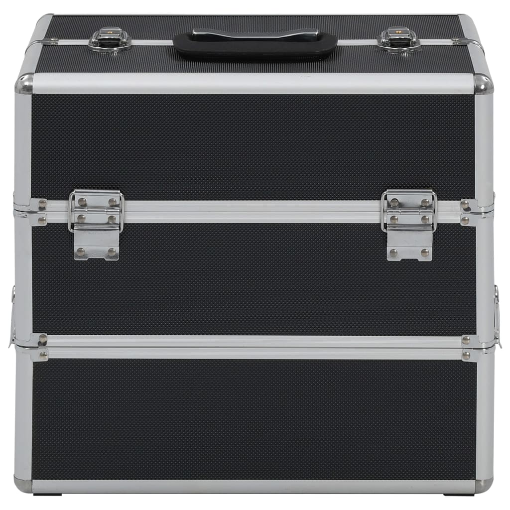 Vidaxl makeup suitcase 37x24x35 cm aluminum black