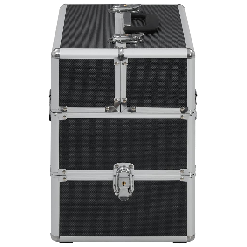 Vidaxl makeup suitcase 37x24x35 cm aluminum black