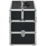 Vidaxl makeup suitcase 37x24x35 cm aluminum black