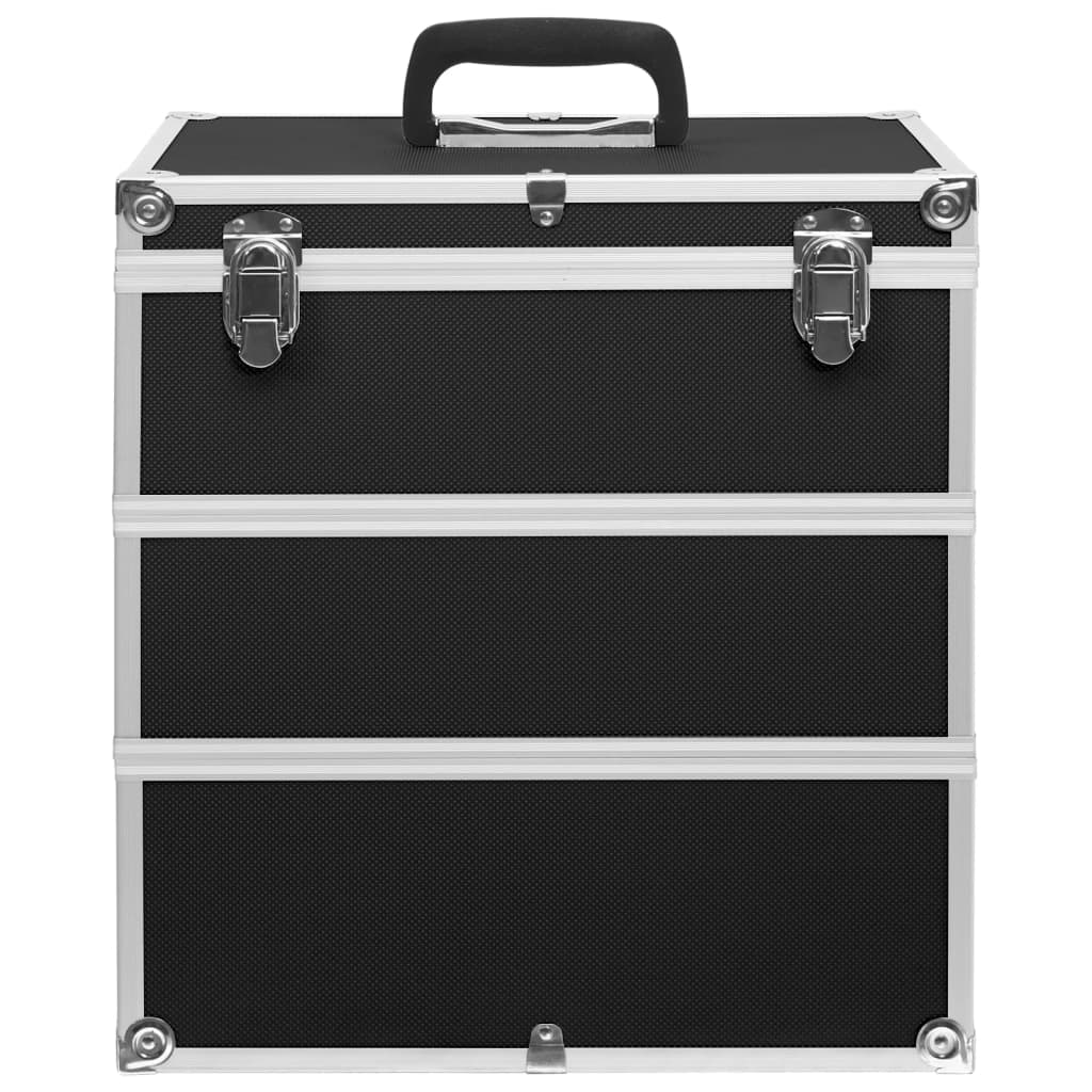 Vidaxl makeup suitcase 37x24x40 cm aluminum black