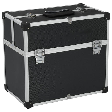 Vidaxl Tool Case 38x22.5x34 cm en aluminium noir