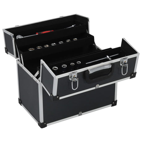 Vidaxl Tool Case 38x22.5x34 cm en aluminium noir