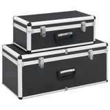 Vidaxl Storage cases 2 St Aluminum Black