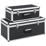 VIDAXL CONSEILS DE STOCKAGE 2 ST Aluminium noir