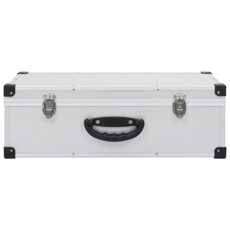 VIDAXL CD Suitcase pour 80 CDS Aluminium ABS Silver Colored