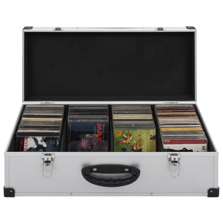 VIDAXL CD Suitcase pour 80 CDS Aluminium ABS Silver Colored