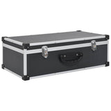VIDAXL CD Suitcase pour 80 CDS Aluminium ABS noir