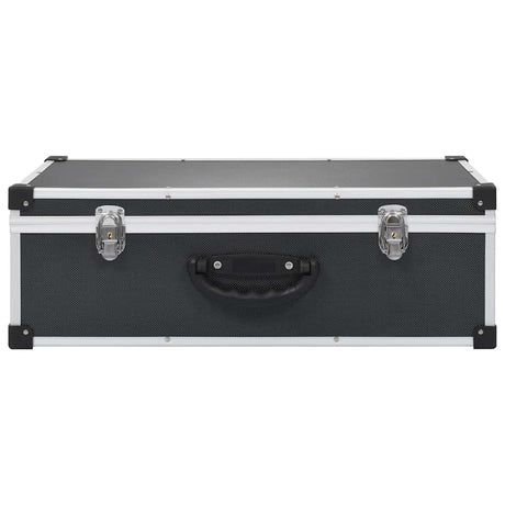 VIDAXL CD Suitcase pour 80 CDS Aluminium ABS noir