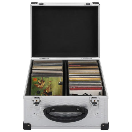 Vidaxl CD Case pour 40 CDS Aluminium ABS Silver Colored
