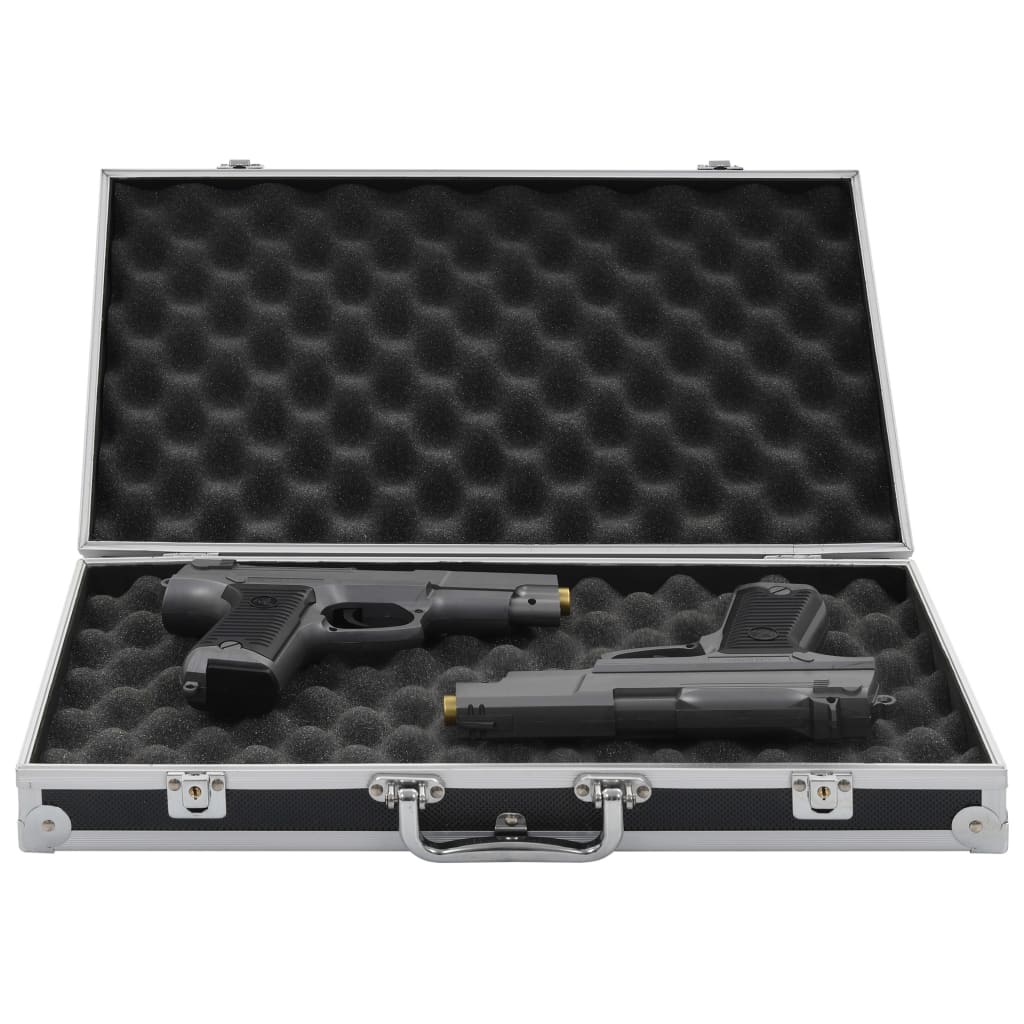 VidaXL Wapenkoffer Aluminum ABS Black